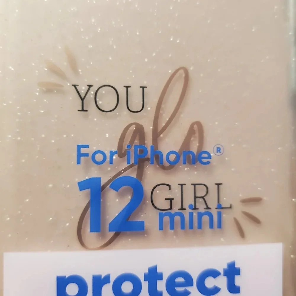 Onn. Iphone 12 Mini Glitter Phone Case 4' Drop Protection
